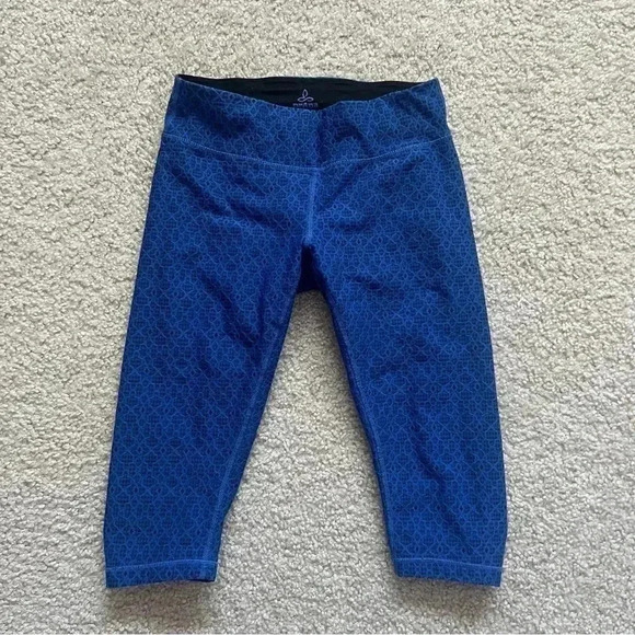 prAna Misty Knicker Capri Yoga Active Pants Leggings Blue W4MIST114 Size Small - Picture 1 of 16